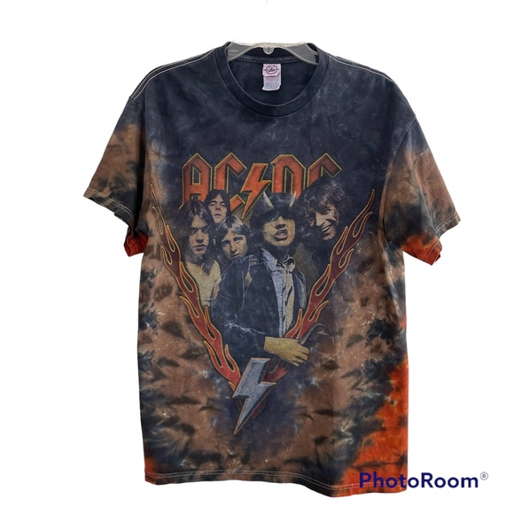 Delta | Tops | Acdc Tie Dyed Highway To Hell Graphic Tshirt | Poshmark